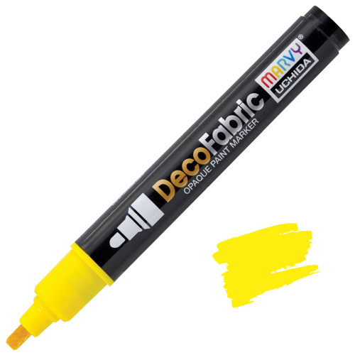 Uchida DecoFabric Fabric Paint Marker, Medium Tip, Yellow