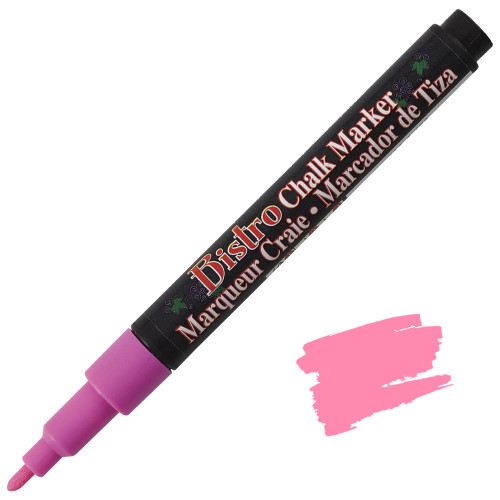 Uchida Bistro Chalk Marker, 3mm Fine Point, Fluorescent Pink