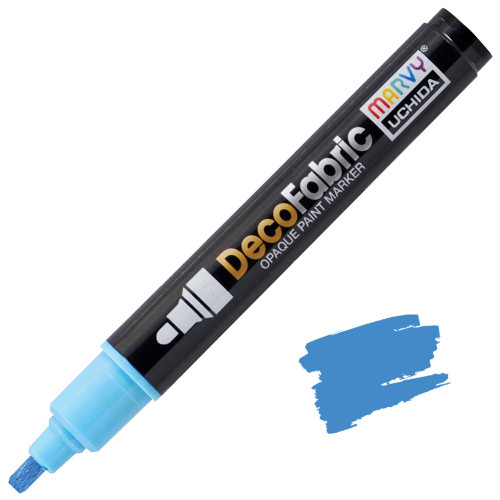 Uchida DecoFabric Fabric Paint Marker, Medium Tip, Light Blue