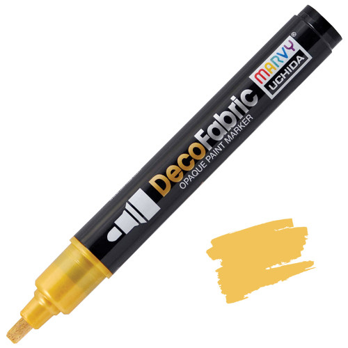 Uchida DecoFabric Fabric Paint Marker, Medium Tip, Gold