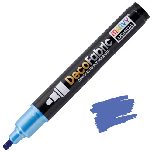 Uchida DecoFabric Fabric Paint Marker, Medium Tip, Pearl Blue