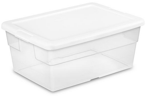 Storage Box, 16 Qt., White