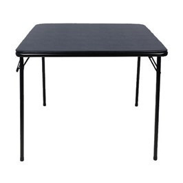 SQUARE CARD TABLE, BLACK