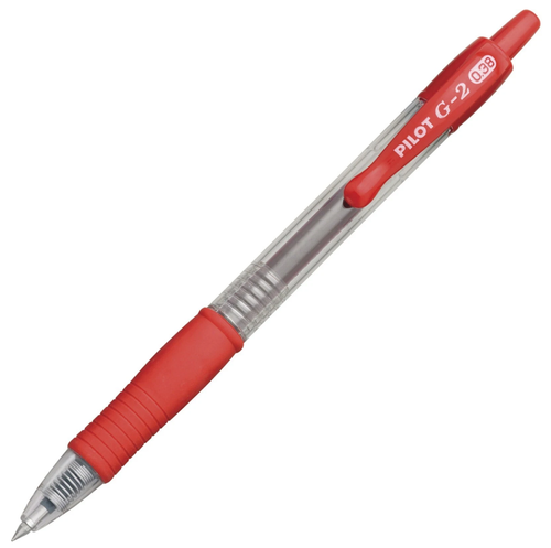 PIL31279 - Individual pen of Retractable Ultra Fine G2 Gel Ink Rolling Ball Pen Red