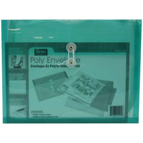 Filexec Poly Envelope, 9-3/4" x 13" Letter, Green