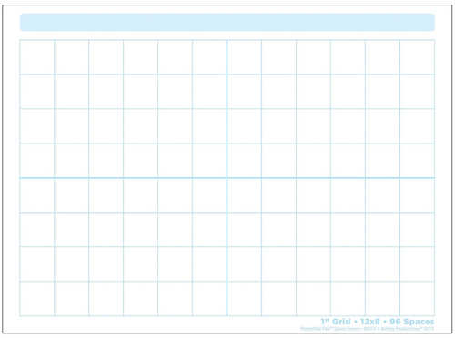 ASH95319 - Smart Poly PosterMat Pals Space Savers 1 in. Grid Blocks