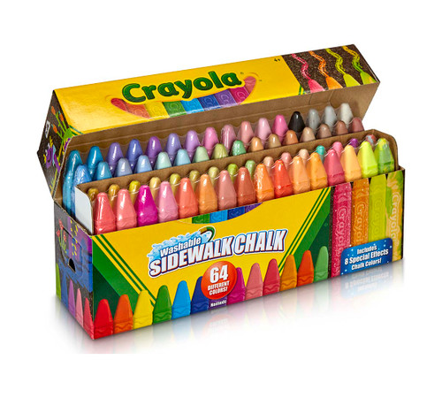 Crayola Ultimate Washable Sidewalk Chalk Collection, Assorted Colors, 64 Count