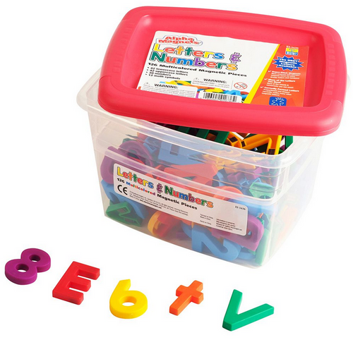 AlphaMagnets & MathMagnets, Assorted Colors, 126 Pieces