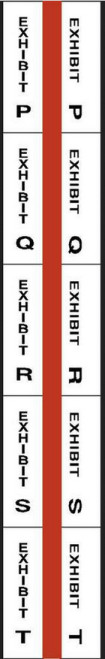 Tabbies 1" Alphabetical Exhibit Index Tabs, P-T, Box of 50 Count
