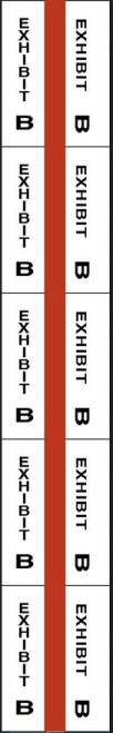 Tabbies 1" Alphabetical Exhibit Index Tabs, B, Box of 50
