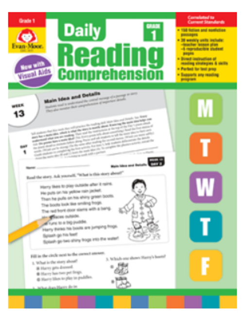 Daily Reading Comprehension, Teacher's Edition, Reproducible, Grade 1