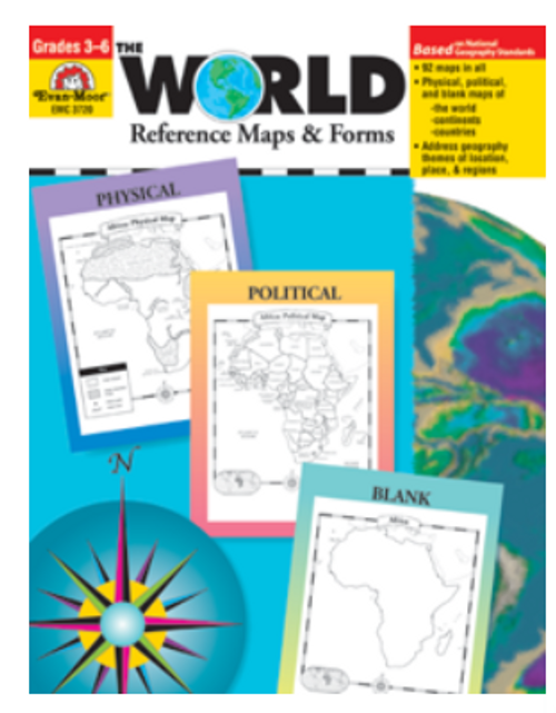 The World Reference Maps & Forms, Teacher Resource, Grade 3-6