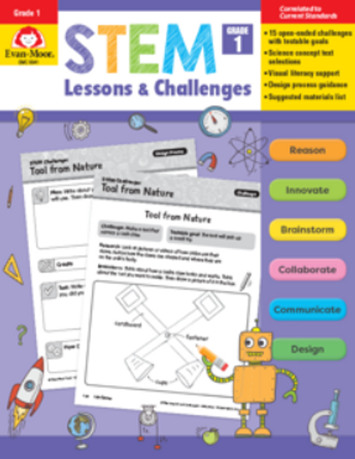 STEM Lessons & Challenges, Teacher Reproducible, Grade 1