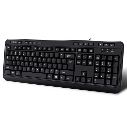 Multimedia Desktop Keyboard with 3-Port USB Hub