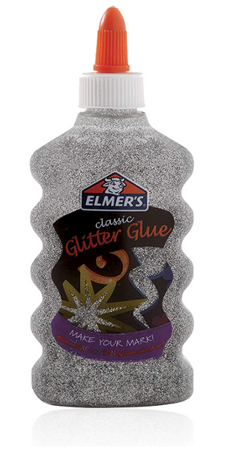 Classic Glitter Glue, Silver, 6oz.