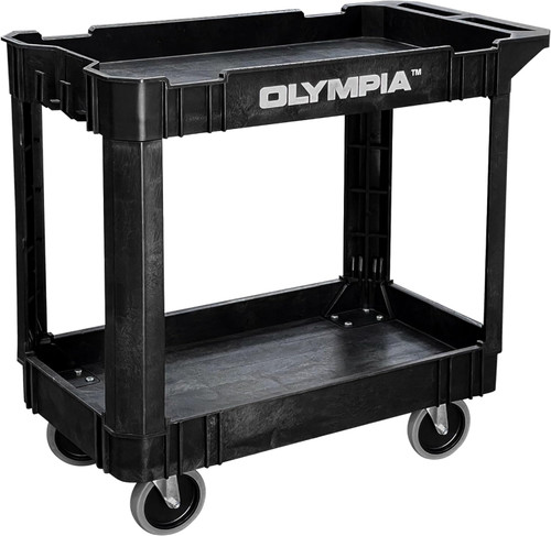 Olympia Tools 2-Shelf Plastic Utility Cart