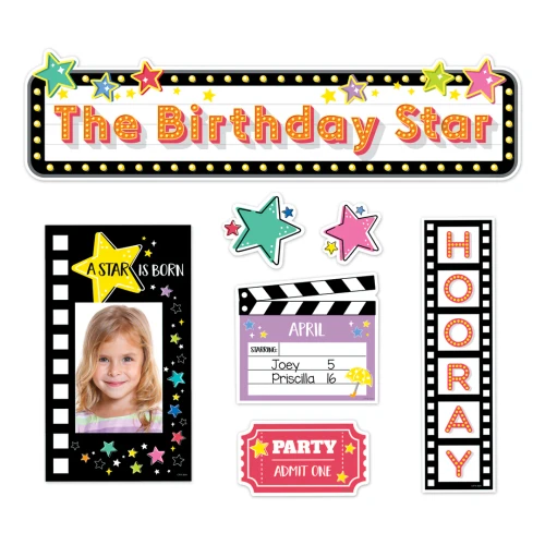 Creative Teaching Press Star Bright Happy Birthday Mini Bulletin Board Set
