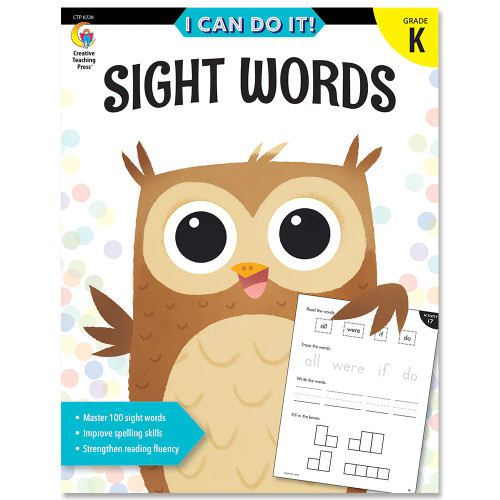 I Can Do It! Sight Words Workbook, Grade K