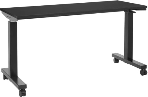 24x60 Pneumatic Height Adjustable Table- Black, Black