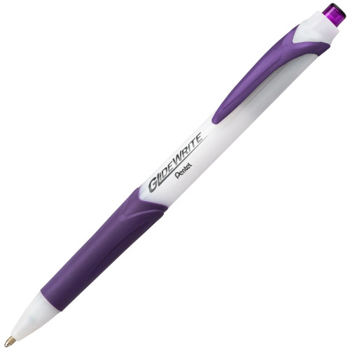 Pentel GlideWrite Retractable Ballpoint Pen, Medium Point (1.0mm), Violet