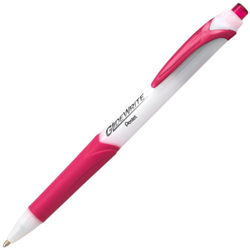 Pentel GlideWrite Retractable Ballpoint Pen, Medium Point (1.0mm), Pink
