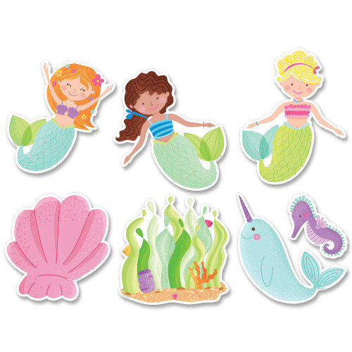 CUT OUTS,MERMAID FUN,6"