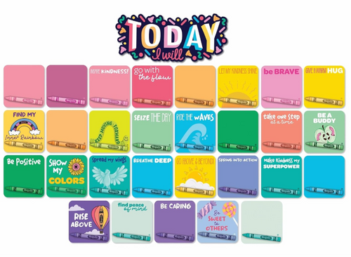 PMG847829 - Crayola Colors of Kindness Affirmations Mini Bulletin Board Set