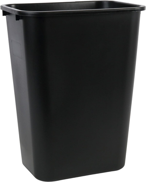 Boardwalk Plastic Soft-Sided Wastebasket, 41 Quart, Black