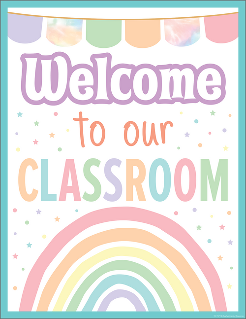 TCR7472 - Pastel Pop Welcome To Our Classroom Chart