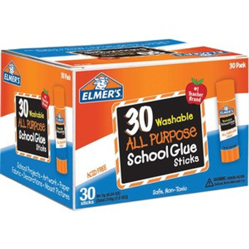 School Glue Stick, 0.24 OZ, 30 Pack