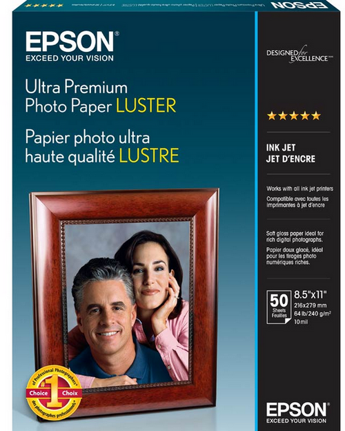 Ultra Premium Photo Paper, Luster, 8-1/2" x 11"