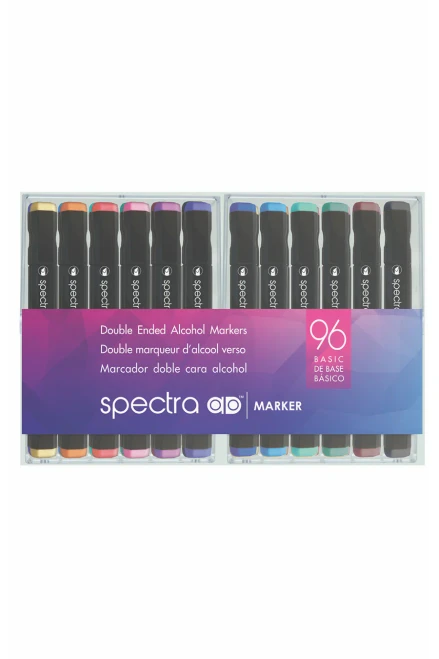 Spectra AD Marker Full Set, Assorted Colors, 96 Count