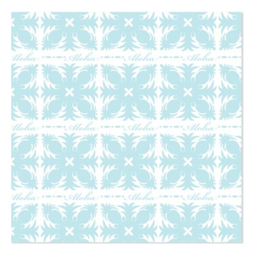 Rolled Gift Wrap, Aloha Pineapple Quilt- Teal