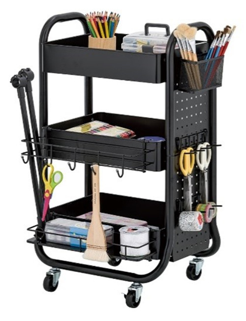 DELUXE THREE TIER STORAGE CART