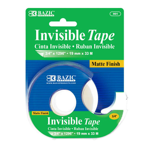 Invisible Tape w/ Disp, 3/4"