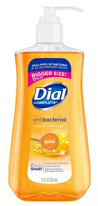 Dial Complete Antibacterial Liquid Hand Soap, 11 fl oz, Gold