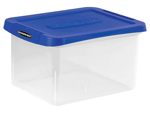 Heavy Duty Plastic File Box, Letter/Legal