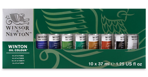 Winsor & Newton Winton Oil Color Paint Set, 37ml, 10 Count