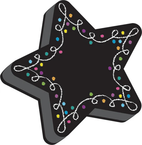 Ashley Magnetic Whiteboard Eraser, Star Chalk Loop Pattern