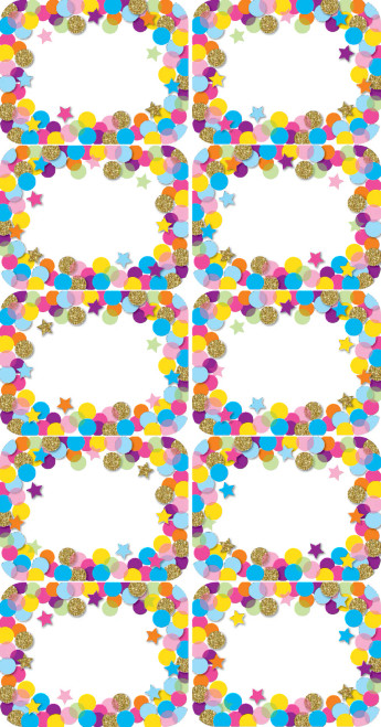 Ashley Non-Magnetic Mini Whiteboard Erasers, Confetti, 10 Count