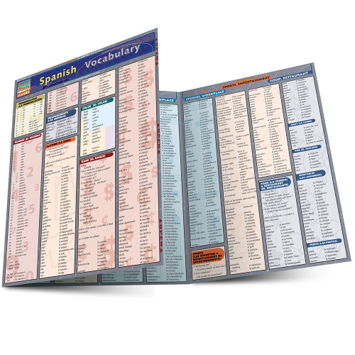 BarCharts QuickStudy Laminated Study Guide, Spanish Vocabulary