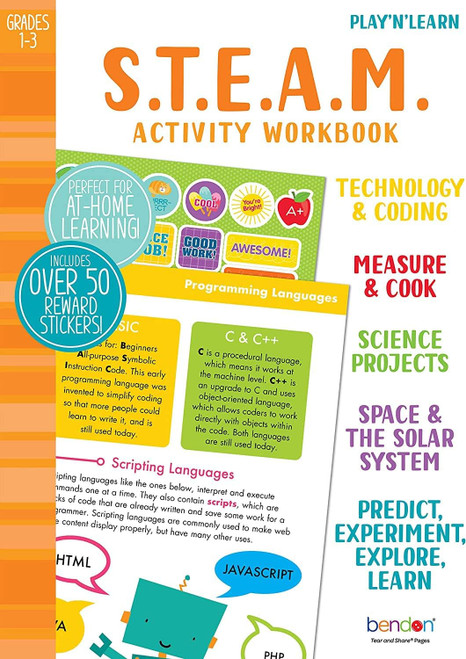Bendon STEAM Activity Workbook with Stickers