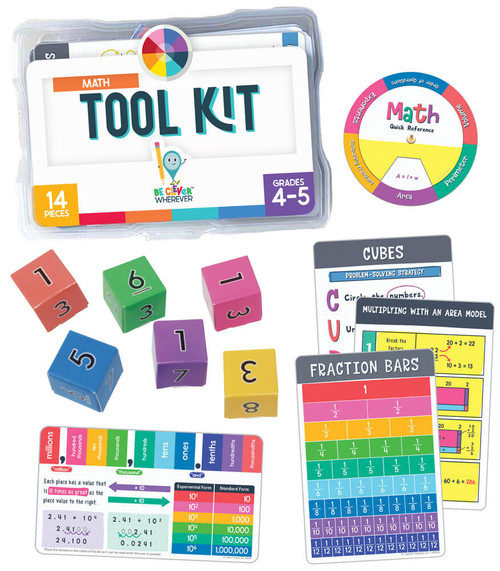 Carson Dellosa Be Clever Wherever Math Tool Kit: Math Manipulative, Grade 4-5