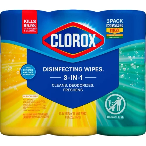 Clorox Disinfecting Wipes, 3 Pack Fresh Scent & Crisp Lemon, 35 Count