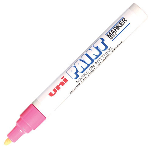 Uni Paint PX-20 Oil Based Paint Marker, Medium Point, Pink, 12 Count
