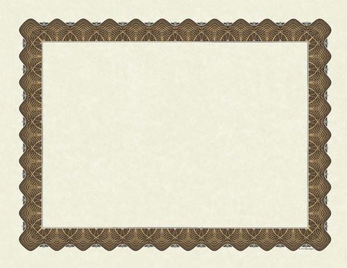 Blank Certificate, Metallic Gold, 8-1/2" x 11"