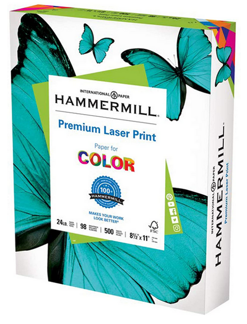 Premium Laser Print Paper, Radiant White, 8-1/2" x 11"