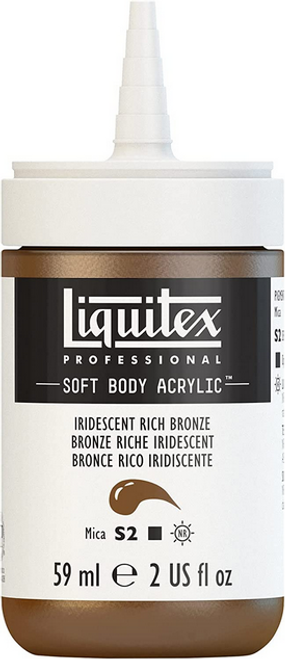 Soft Body Acrylic Paint, 2 oz, Iridescent Rich Bronze