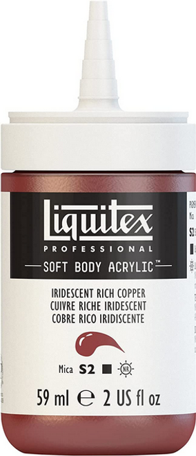 Soft Body Acrylic Paint, 2 oz, Iridescent Rich Copper