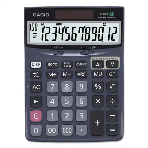 Casio 12 Digit Desktop Check Calculator
